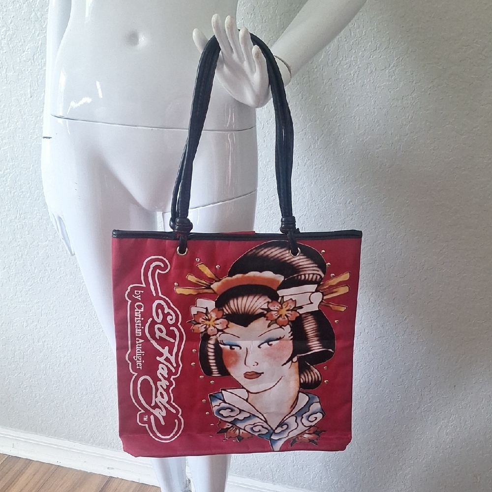 Vintage Ed Hardy By Christian Audigier Nylon Tote